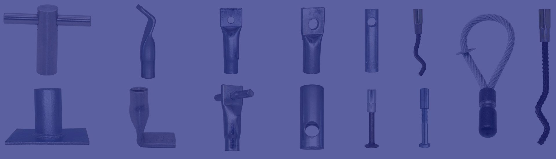 Solid Rod Fixing Sockets with Crossbar